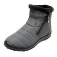 thumbnail image 1 of Juebong Women's Winter Warm Waterproof Cotton Shoes Nylon Snow Ankle Ankle Booties Botas,Gray Size 9.5-10, 1 of 1