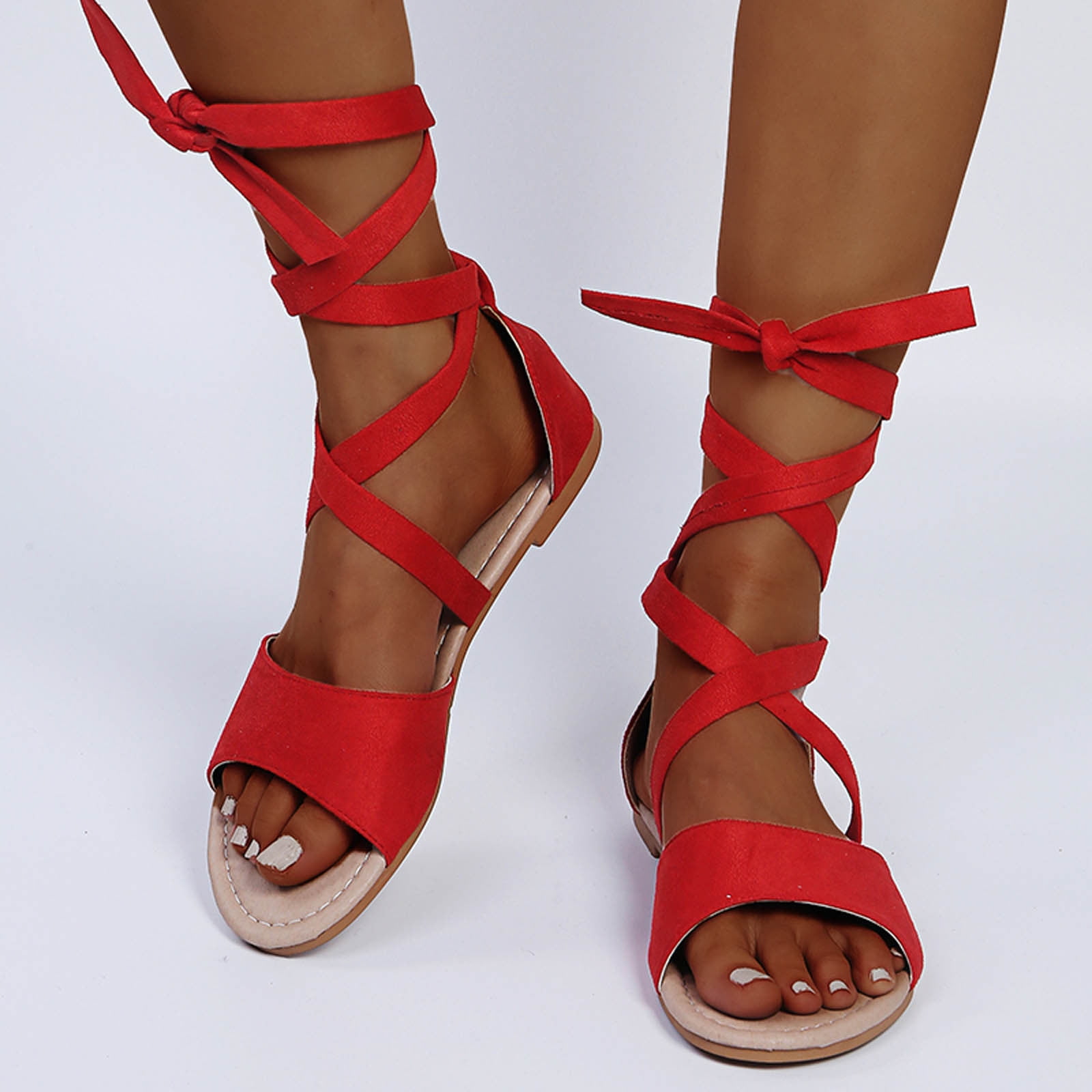 Sammie Tie Up Sandals - Soft Gold Leather – Siren Shoes