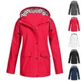 thumbnail image 1 of Juebong Womens Winter Coats Rain Jackets 2025 Fall Winter Waterproof Long Jacket with Hood Pockets Travel Hiking Outdoor Windbreaker Light Blue,XXXXL, 1 of 7