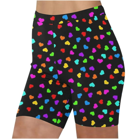 Juebong Yoga Pants Clearance Women's Yoga Running Short Pants Printed Compression Leggings Low Rise Workout Tights Shorts with Pocket