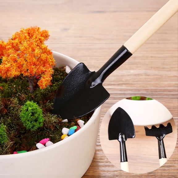 Juego de herramientas para aflojar el suelo de jardinería Pala para macetas Rastrillo de pala