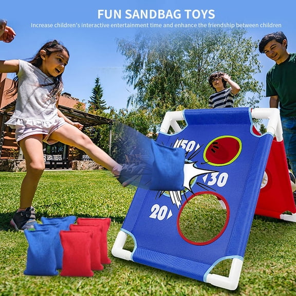 Juego de lanzamiento de bolsas, tableros de cornhole porttiles de doble cara, juegos de lanzamiento al aire libre para toda la familia. festival gifts