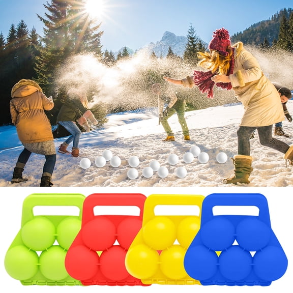 Juegos de invierno al aire libre en la nieve y peleas de bolas de nieve con cinco bolas de nieve consecutivas y trampas de nieve. families gifts