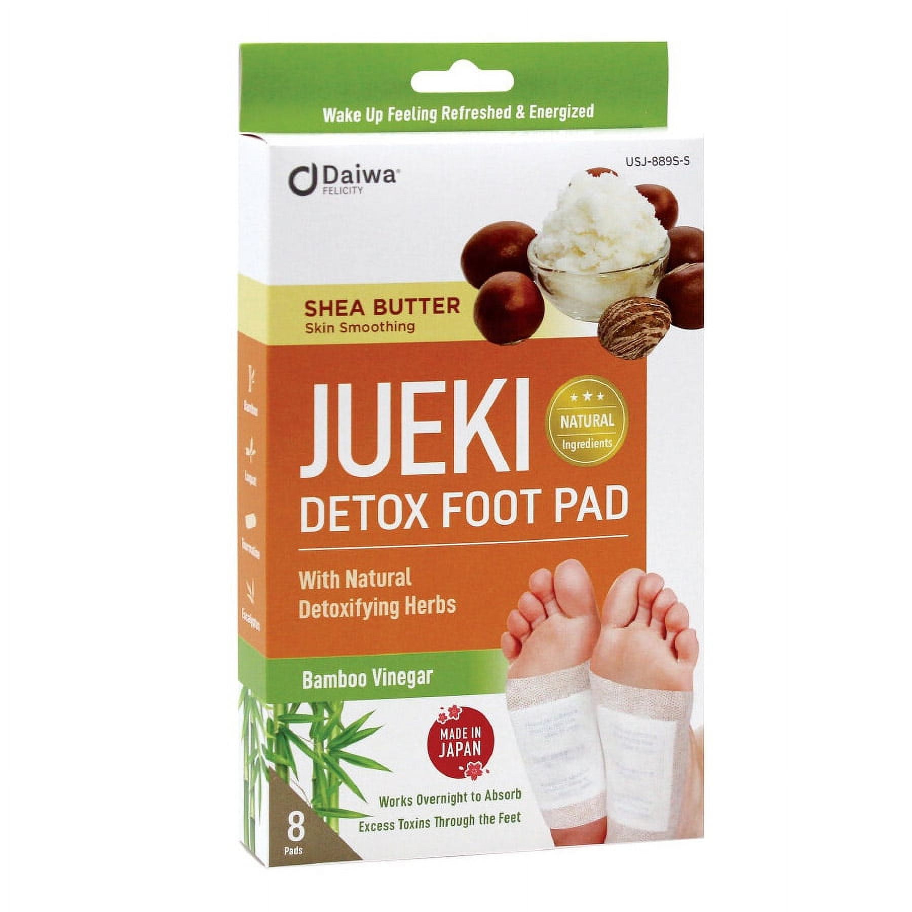 Jueki Detox Foot Pad Shea Butter with Bamboo Vinegar Detox Patch (8