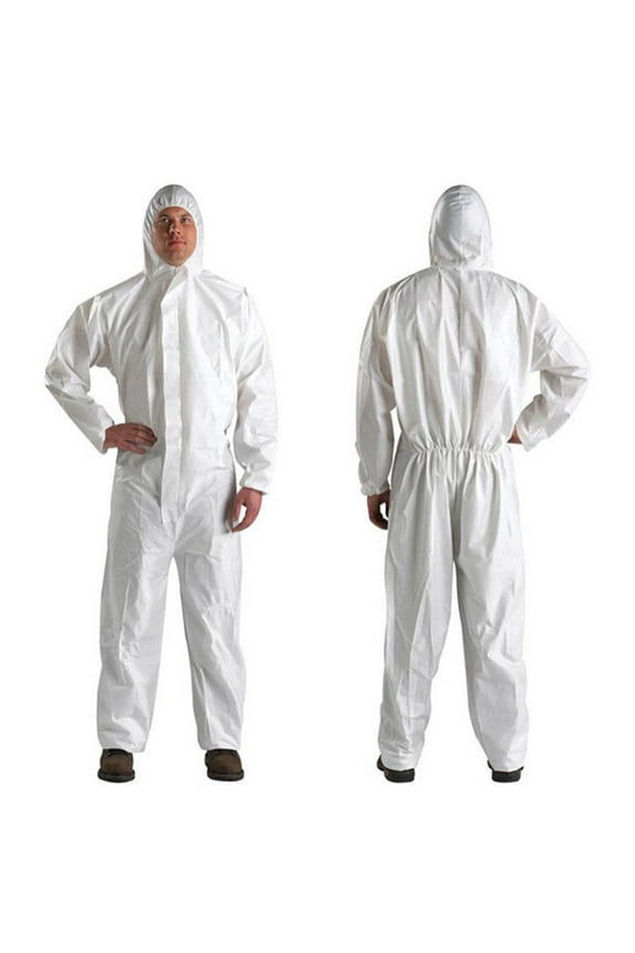 Workwear Disposable Paint Coveralls, Large, 3 Pack