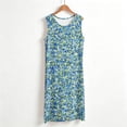 thumbnail image 1 of Juesizh Nightgowns for Women Plus Size Round Neck Loungewear Comfy Loose Casual Print Sleeveless Sleepwear, S-5XL, 1 of 6