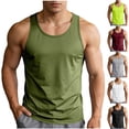 thumbnail image 1 of Juesizh Tank Tops Men Plus Size Fashion Breathable Tank Tops Athletic Summer Solid Color Sleeveless Muscle Shirts, S-3XL, 1 of 9