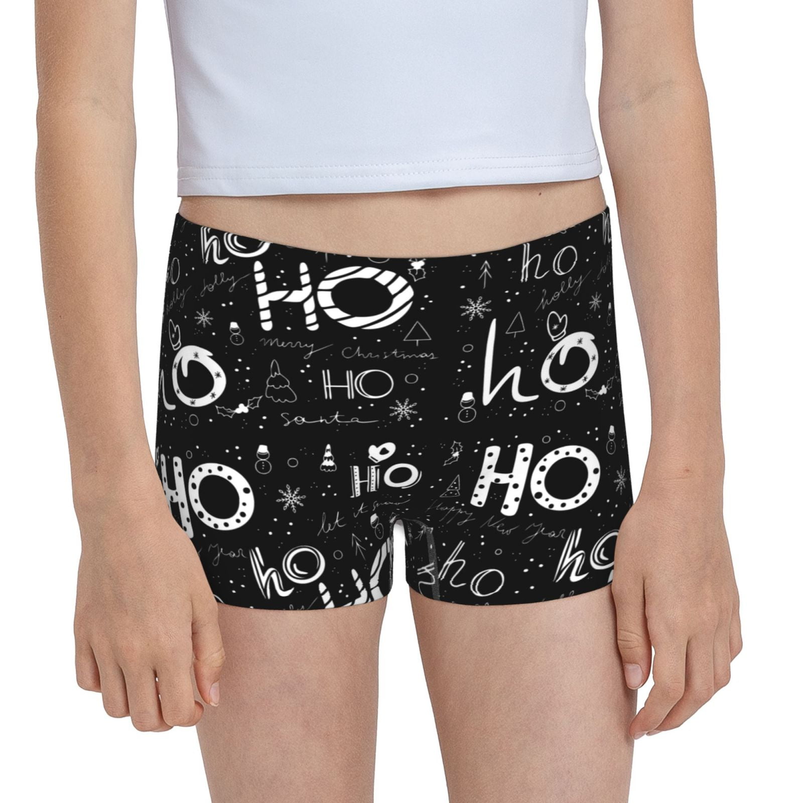 Easygdp HoHoHo 2 Girls Hipster Cotton Underwear Little Girls