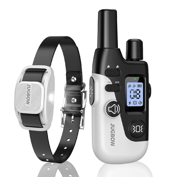 Jugbow Dog Training Collar - 4200FT Range, 4 Modes (Beep, Vibration, Static, Boost), IPX8 Waterproof Rechargeable eCollar for Small Medium Large Dogs, LED Light Electric Collar