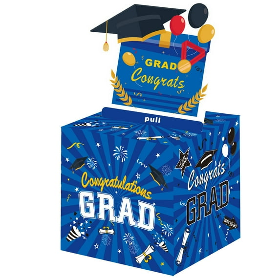 Jugendweihe Geschenke, Ongmies Graduation Box Drawer Box for Decorations Graduation Graduation Themed Draw Box Decoration Draw Box, A Cash Box
