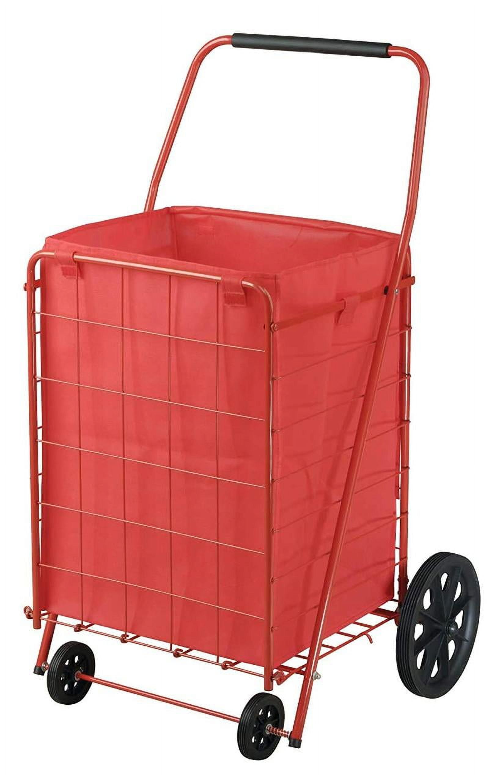 Juggernaut Carts Folding Shopping Cart, 110 lbs Capacity