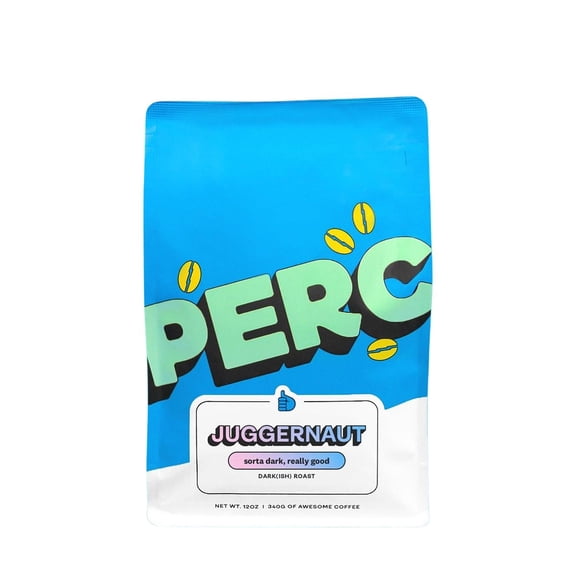 Juggernaut Espresso Blend - Roasted by Perc Coffee - Whole Bean Coffee - 12 Ounce Bag