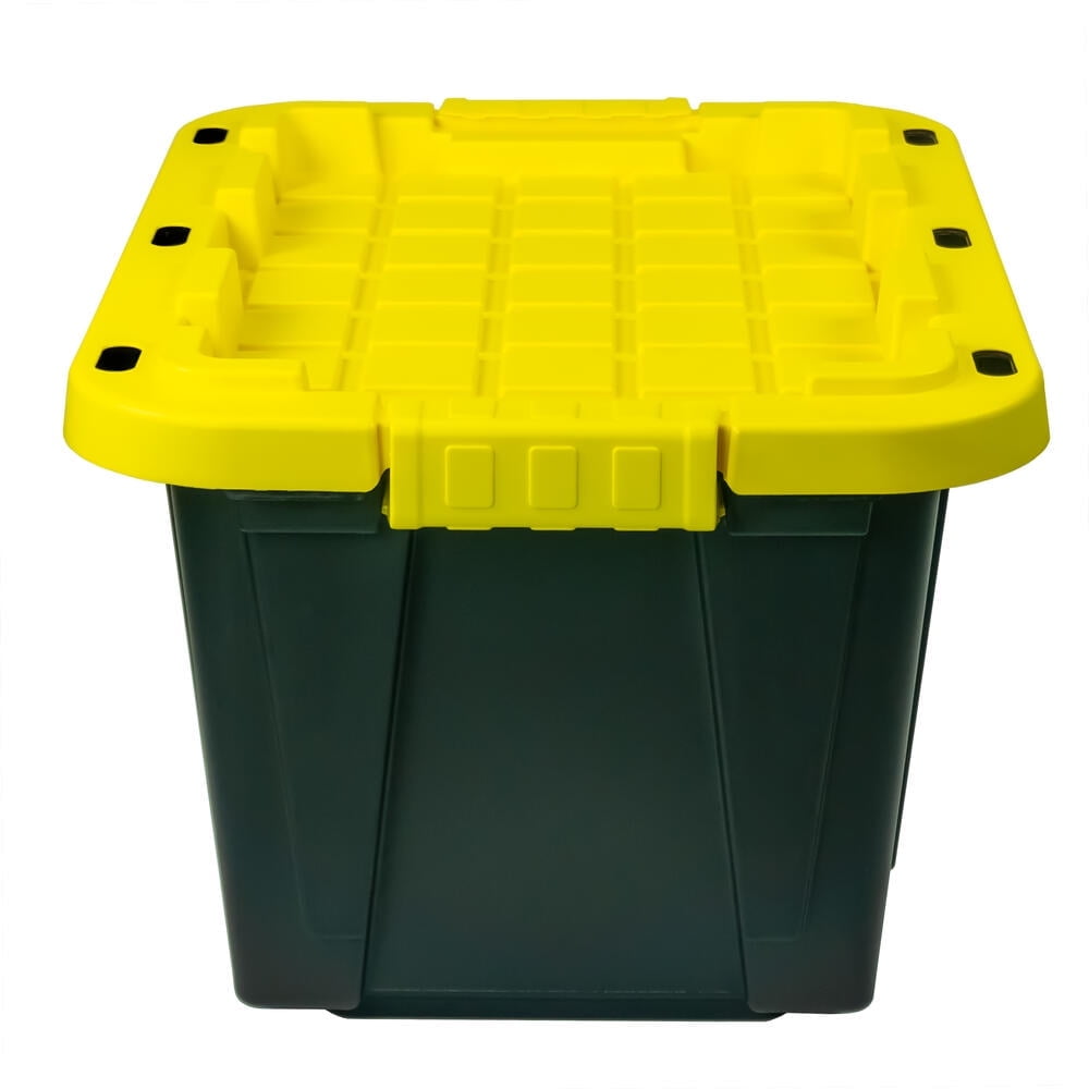Shop Juggernaut Storage 12 Gal. Plastic Storage Tote, Black Bottom and