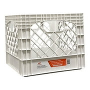 Juggernaut Storage 16QT Heavy-Duty Plastic Square Milk Crate White