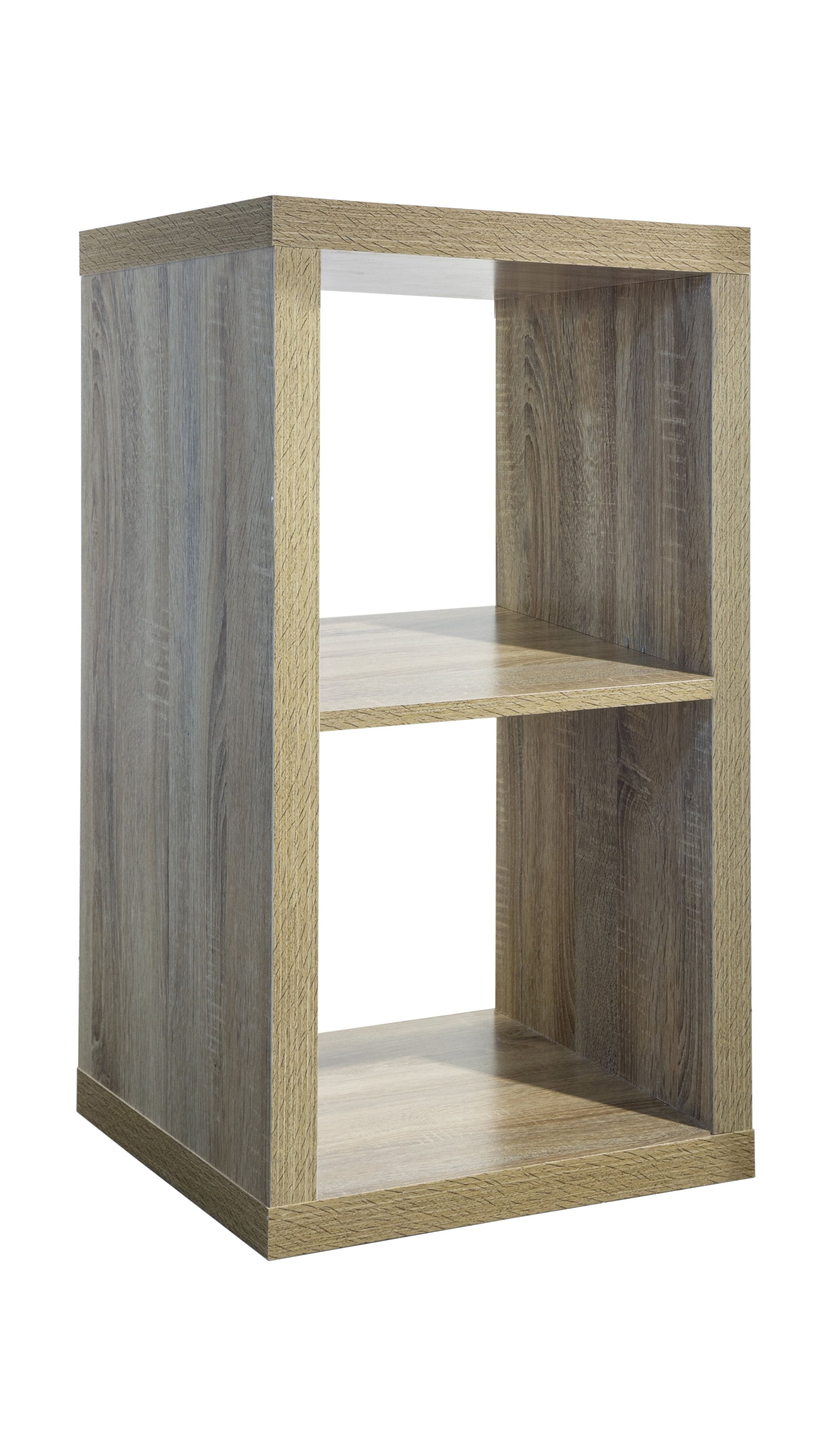 Juggernaut Storage 2-Cube Storage Organizer, Natural Oak