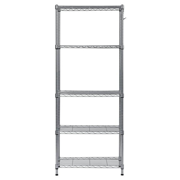 Juggernaut Storage 24"W x 14"D x 59"H -Shelf Freestanding Shelves, Silver