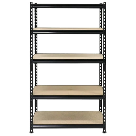 Juggernaut Storage 24" x 72" 5 Shelf Steel Utility Shelving Unit, Black