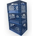 thumbnail image 1 of Juggernaut Storage: Milk Crate 3pk - 24 Qt, Blue - Multi-Purpose Storage Solution, Stackable Organization, Heavy-Duty Plastic Bins, Built-In Handles, 1 of 12