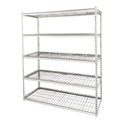 Juggernaut Storage 60W x 24D x 72H 5-Shelf Steel Shelving, White