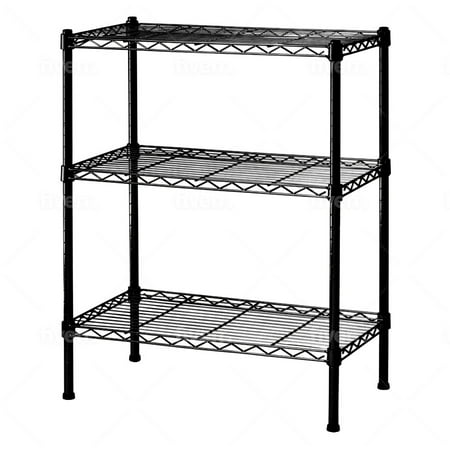 Juggernaut Storage Easy Assembly 24"W x 14"D x 30"H 3-Shelf Shelving Unit, Black