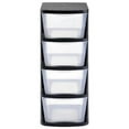 thumbnail image 1 of Juggernaut Storage Plastic Storage Tower with 4 Cubby Shelves, Black, up to 60 lbs, 1 of 6