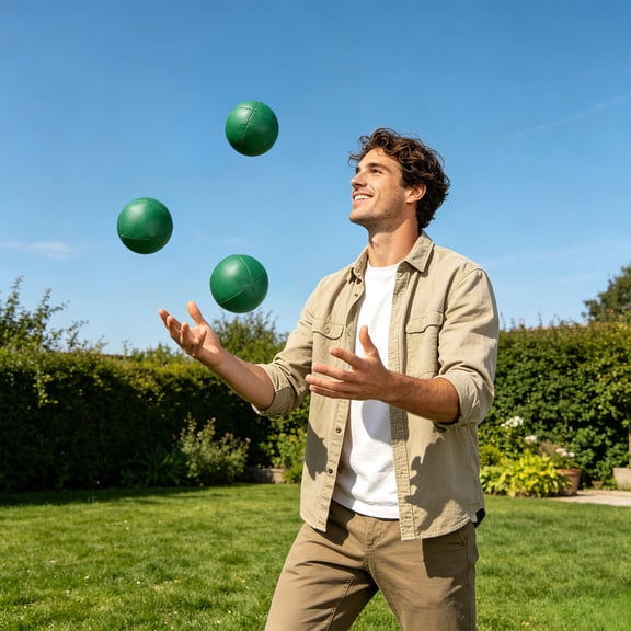 Juggling Balls Set of 3, Durable Handmade Sandbag Toy for Professional Circus Skills Training and Beginner Practice, Soft Polyester Toss Balls for Enhancing Focus, Carnival Stage Performance Game