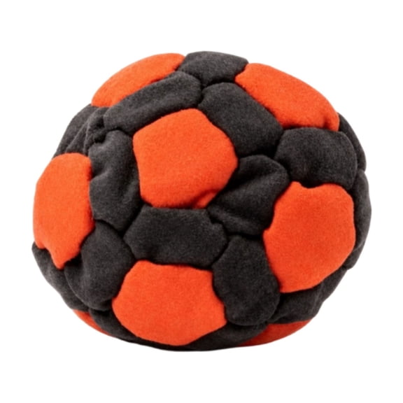 Juggling Balls Soccer Shape Hacky Sack, Soft Cloth Freestyle Footbag With No Bounce Filling, Beginner Friendly Coordination Training Toss Ball(Orange)