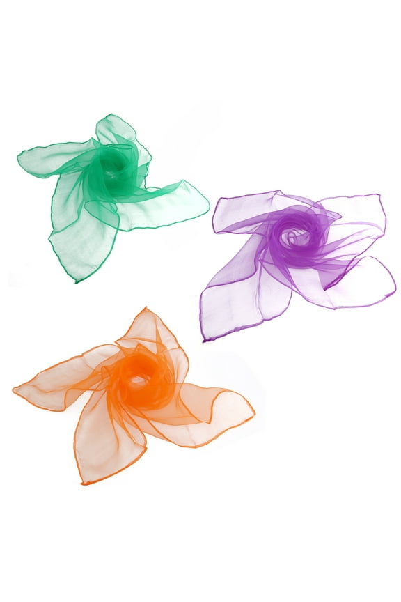 MERRYHAPPY 12pcs Juggling Scarves for Kids Boys Girls Colorful Ul Hemmed Dance Props Toys