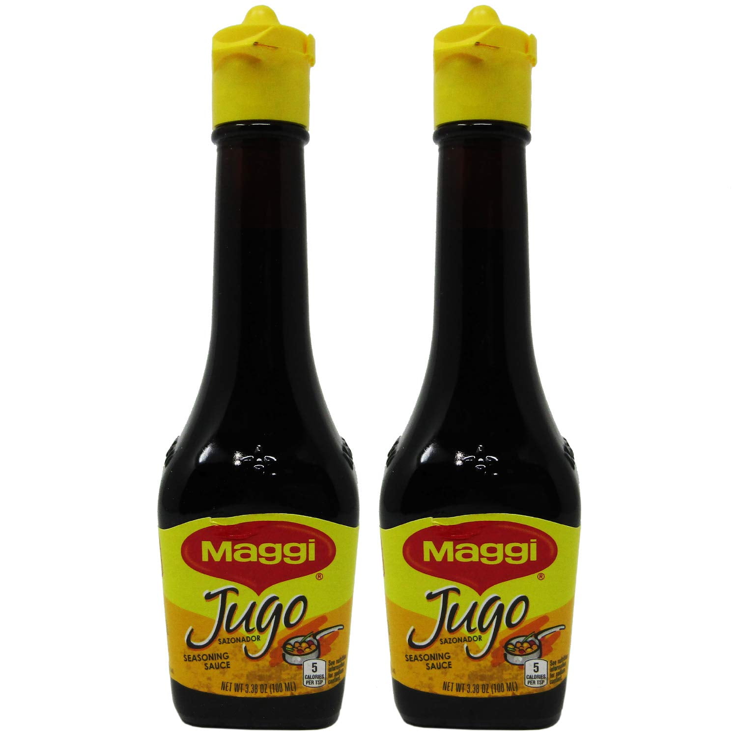 Jugo Maggi Seasoning Sauces Lot Of Two 3.38 oz Each Glass Bottles Sealed H1