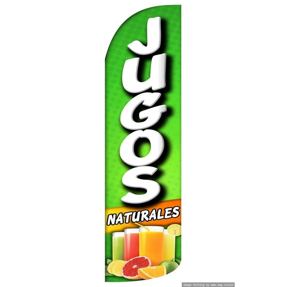 Jugos Windless flag Without Pole Advertisement /Business Flags | Feather Flag |
