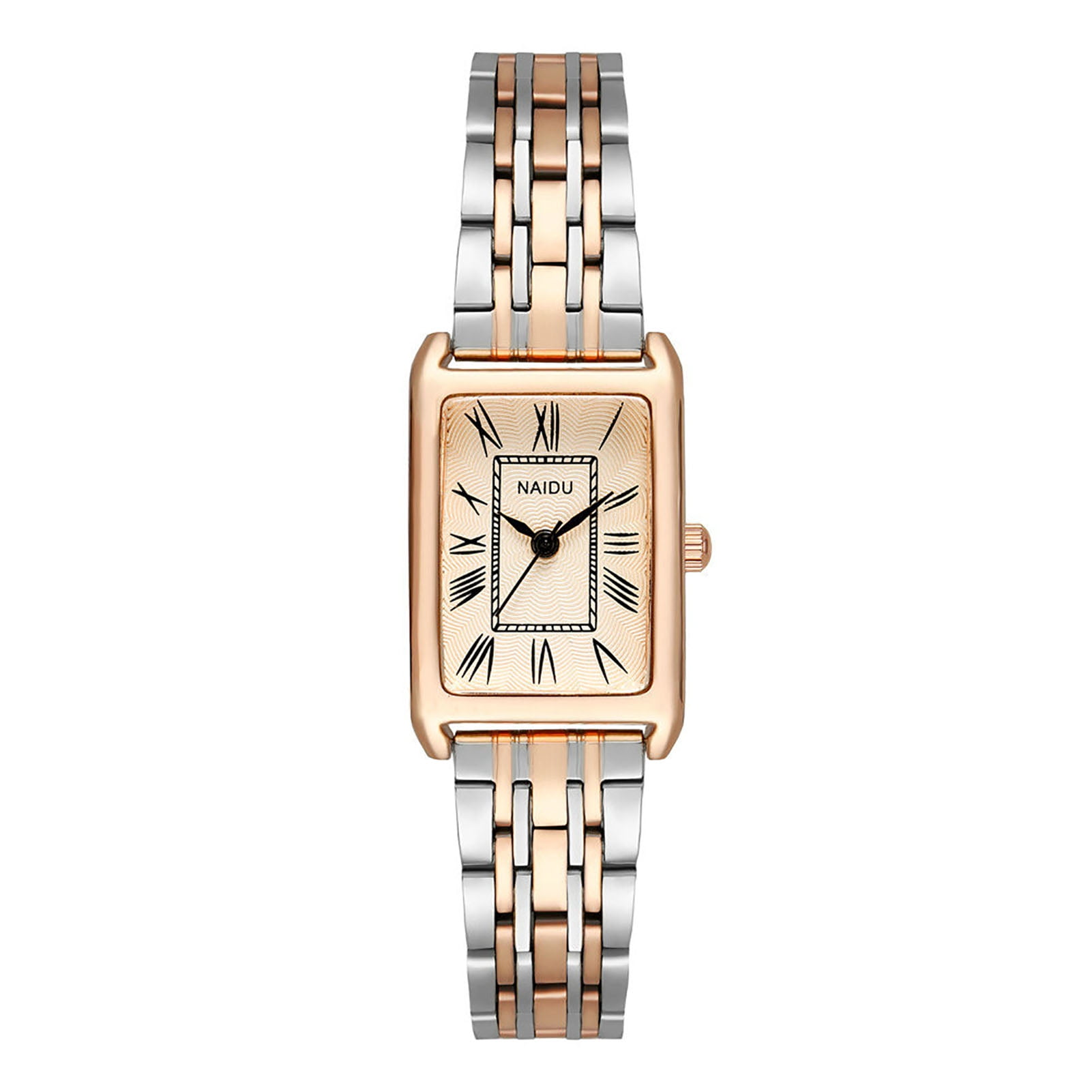 Ladies rectangular watch with roman numerals hot sale