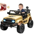 thumbnail image 1 of Juibresa 12 Volt Powered Ride-On Truck Car for Kids,Electric Vehicles with Remote Control, Spring Suspension,Led Lights, Music,3 Speeds,Ideal Gift for Child, 1 of 8