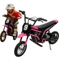thumbnail image 1 of Sakiyr 24V Electric Dirt Bike for Kids,Ride On Motorcycle Car with Powered 350W Brushless Motor for Boys and Girls,Max Speed 15MPH，2-Speeds,Max Weight 135 Lbs, 1 of 9