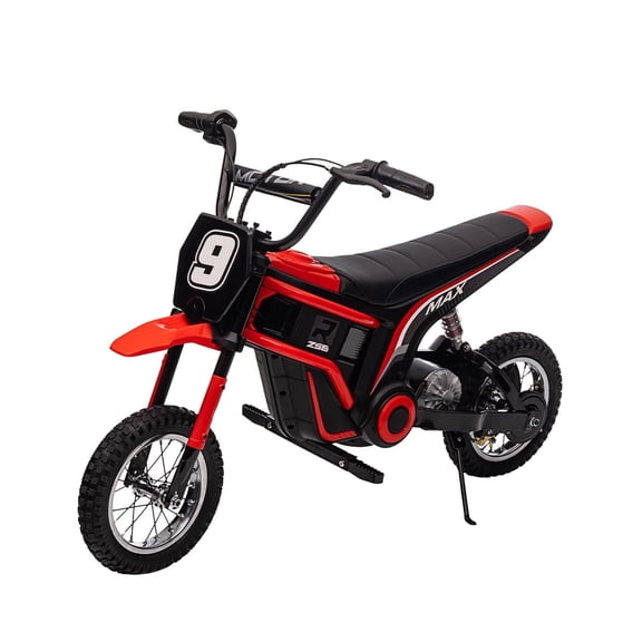 Sakiyr 24V Electric Dirt Bike for Kids,Ride On Motorcycle Car with Powered 350W Brushless Motor for Boys and Girls,Max Speed 15MPH,2-Speeds,Max Weight 135 Lbs