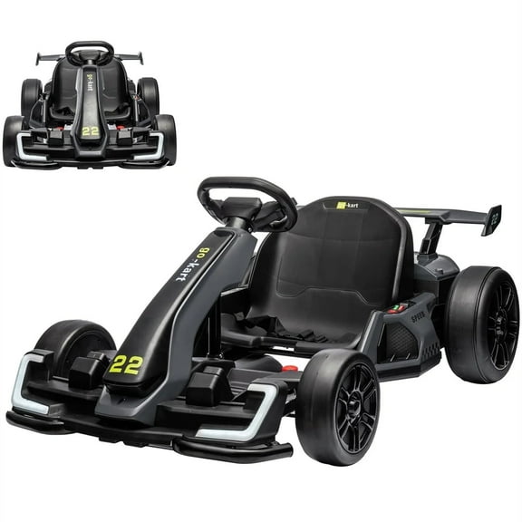 Sakiyr 24V Go Karts for Kids,Go Kart Kids Pedal Cart with 300W Motors,8Mph Max Speed,Drift/Sport Mode, Outdoor Racing Car for Children Ages 6-15