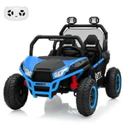 Juibresa 24V Ride-On UTV for Kids, 2-Seater Electric off-Road Truck with Remote Control, 3 Speeds, Bluetooth, LED Lights, Metal Frame, Music, Ride on Car Toy for Kids Toddlers