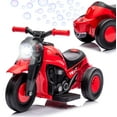 thumbnail image 1 of Sakiyr 6V Kids Ride-On Bubble Motorcycle, Electric 3-Wheel Motorbike with Music, LED Lights, Pedal, Forward/Reverse, Bubble Maker, for Toddlers 2-5 Years Old, 1 of 7