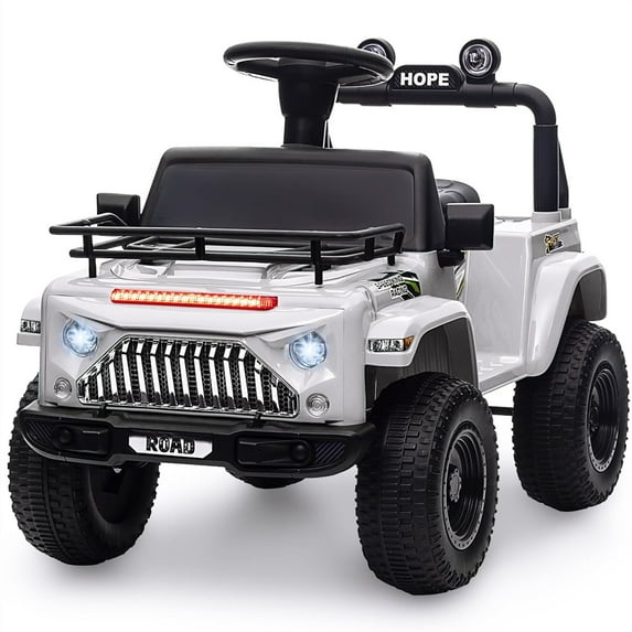 Sakiyr Ride-On Car for Toddlers Kids,6V Electric 4 Wheels Car Ride On Toy for Kids Boys and Girls with Music, LED Light, FM, Horn, Bluetooth and Storage Area