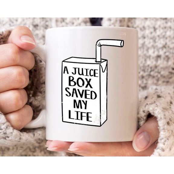Juice B1Ox Saved Mife Mug, Cute Diabetes Awareness Coffee Cup For Diabetic M1en And WoM1en, Type 1 2 Diabetes port GifT1 Idea