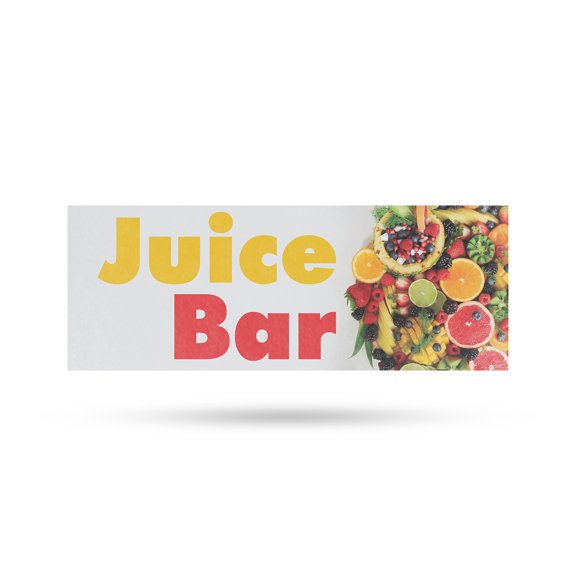 Juice Bar Vinyl Decal 12 Inch x 5 Inch Weatherproof Heavy-Duty Adhesive Backing | Refreshing Beverages, Healthy Choices, Cafe Promotions | Made in USA