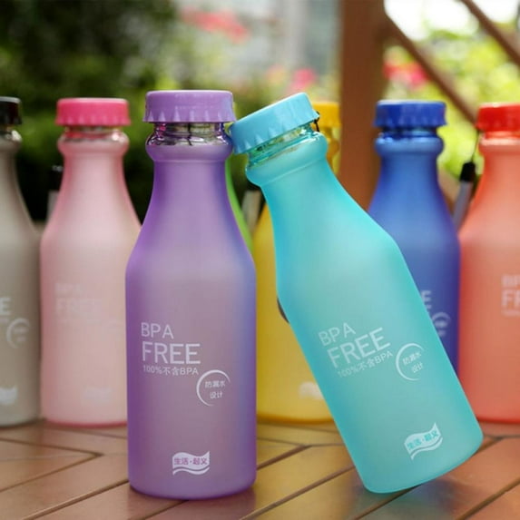 Juice Bottles with Caps for Juicing & Smoothies, Reusable Clear Empty Plastic Bottles with Caps, 550ml Drink Containers for Mini Fridge, Juicer Shots, Small Water Bottles Bulk