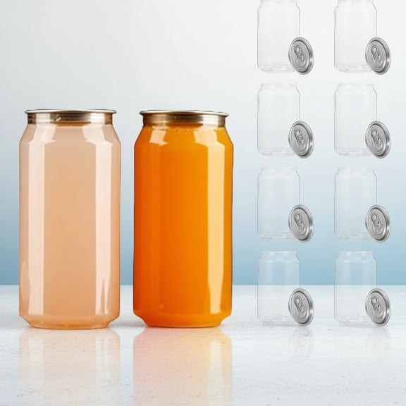 Juice Bottles with Lids, 11Oz Set of 12 Clear Juice Jars with Caps - Reusable Soda Bottles Empty Drink Containers for Juicing, Smoothies, Water, Milk, Kombucha Storage and More