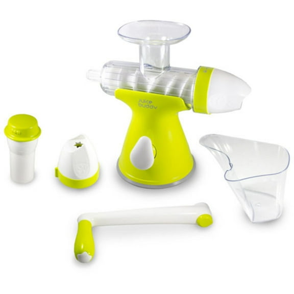 Juice Buddy 2 in 1 Manual Hand Crank, at Home Easy Clean, Ice Cream Maker and Juicer, with Suction Counter Mount
