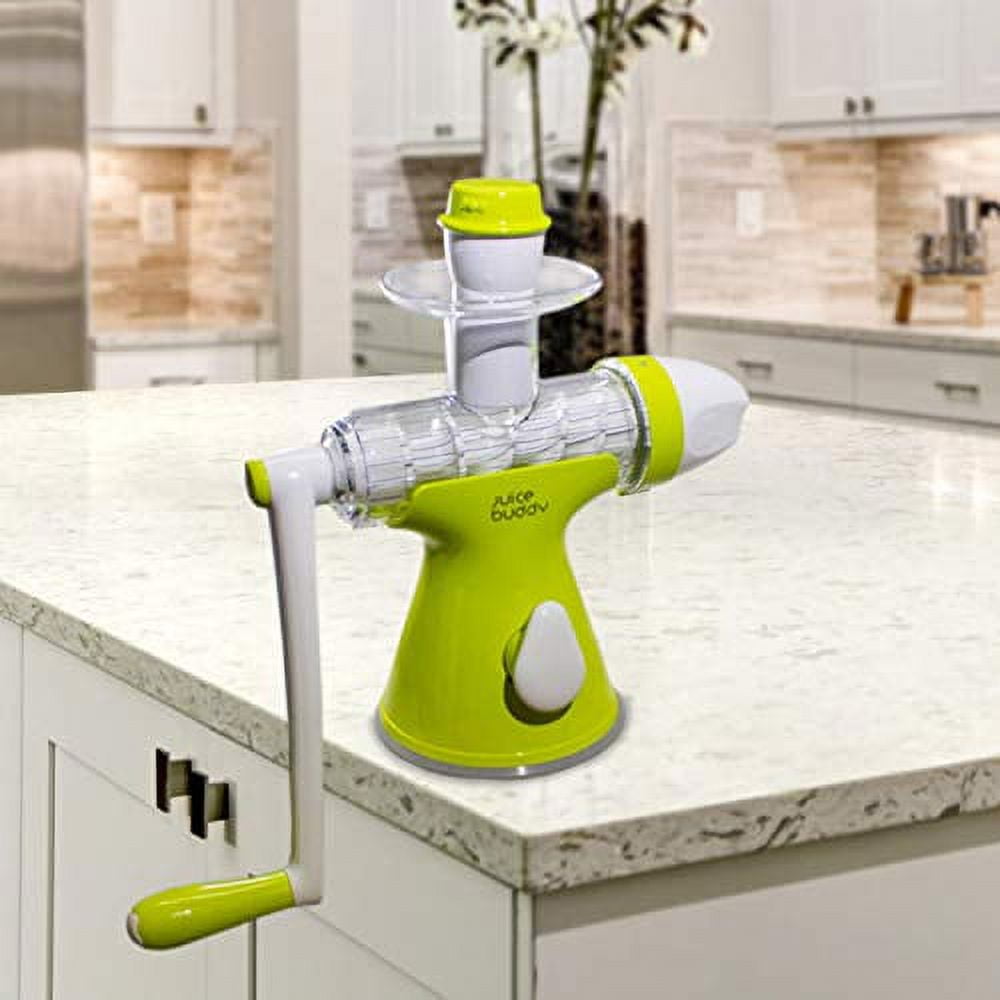 Juice Buddy 2 in 1 Manual Hand Crank, at Home Easy Clean, Ice Cream