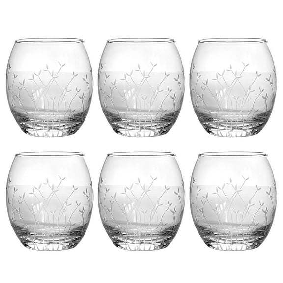 Juice Glasses Drinking Glassware Nova Water Glass Set of 6 Clear Bourbon Glasses Cocktail Glasses 11.8 fl oz (350 ml)