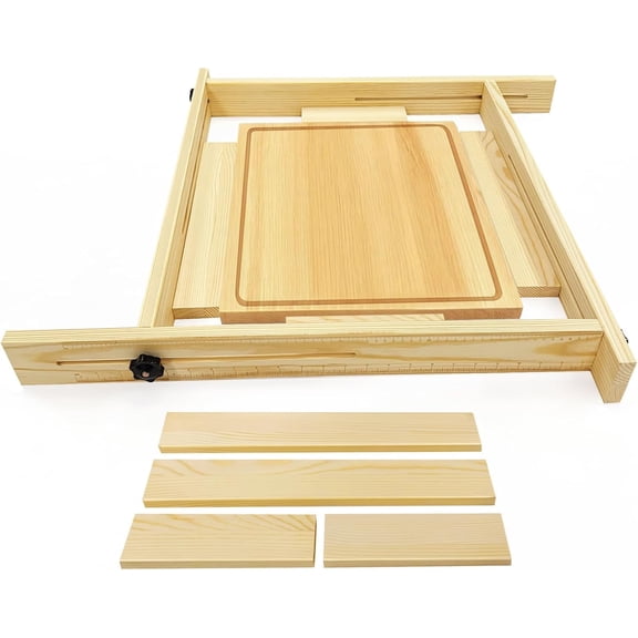 Juice Groove Router Jig, Adjustable Wooden Juice Groove Jig for Cutting Boards, Easy-to-Use Router Guides for Square Grooves, DIY Projects & Woodworking