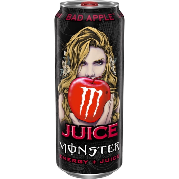 Juice Monster, Bad Apple, Juice + Energy Drink, 16 fl oz, Can