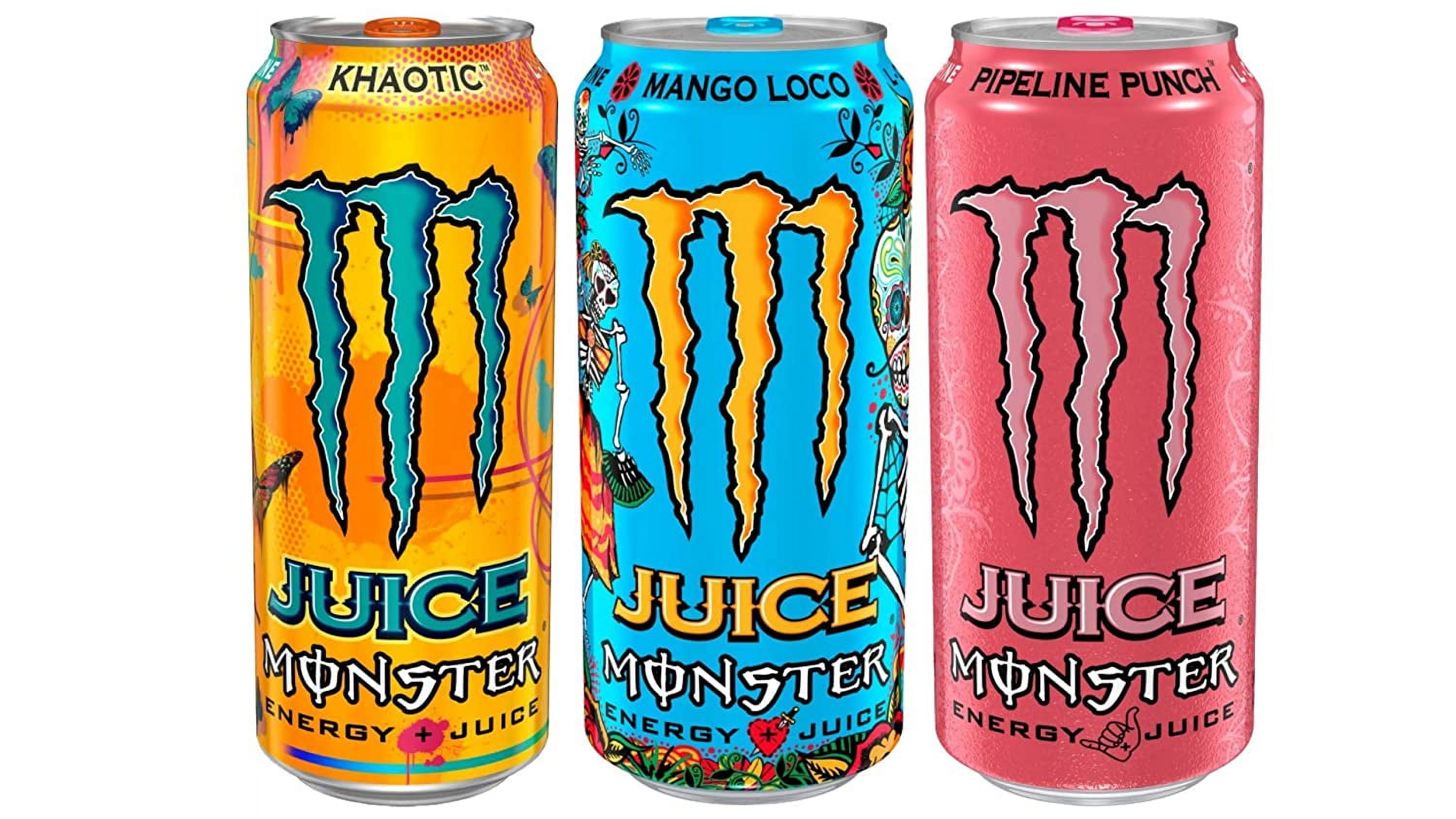 Monster Energy Juice: Mango Loco, Pipeline Punch, Khaos Variety