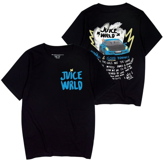 Juice T-shirt Wrld Round Neck Short Sleeve 2025 Casual T-shirt Size XS-3XL,L,Black