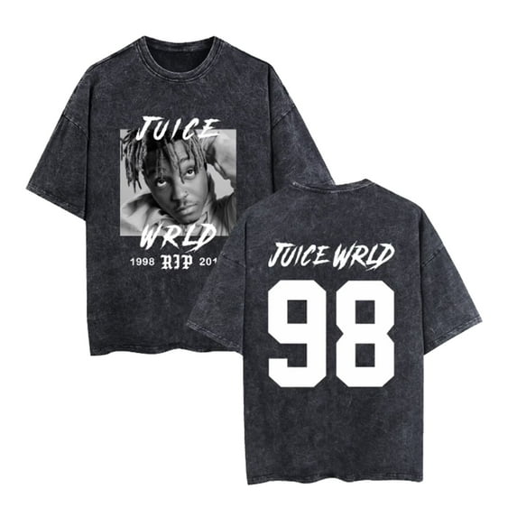 Juice TShirt For Men Women Washed Vintage Cotton Tees Casual Wrld Short Sleeve Round Neck Hip Hop T-Shirts